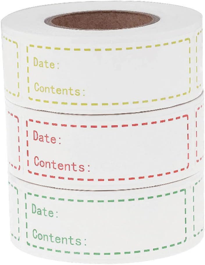 Homoyoyo English Record Date Stickers Kitchen Food Storage Labels DIY Paste for Organizing Eco-Friendly Peel Stick