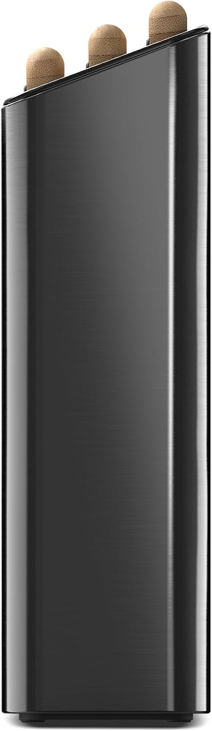 Joseph Joseph Folio 4-Piece Colour coded Cutting Board Set, Stainless Steel Slimline case for organized Kitchen storage, Black