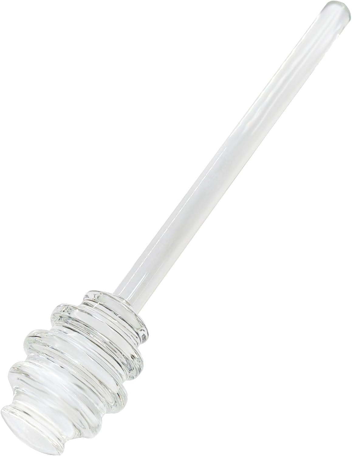 Glass Honey Dipper Stick, 6 Inch, Clear