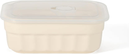 Martha Stewart Shadowbrook 5-Piece Borosilicate Glass Storage Container Set – Airtight Locking Lids, 21.6 oz Meal Prep, Leftover & Lunch Containers, Microwave, Oven & Dishwasher Safe