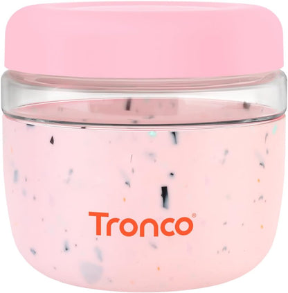 Tronco 24 oz Glass Food Storage Containers with Lids, Airtight, Leak & Spill Proof Glass Lunch Bowls for Meal Prep, Salad, Yogurt, Soup & Stew, Microwave & Dishwasher Safe, BPA-Free, Set of 1