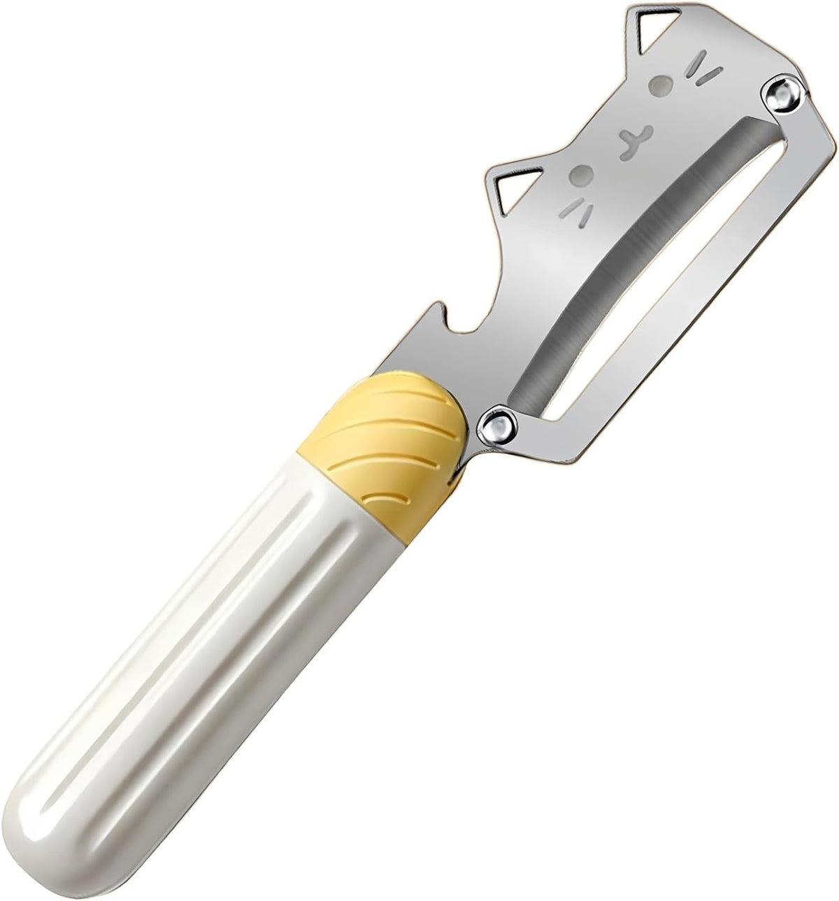 Vegetable Peeler Wooden Handle Sharp Steel Blade with Bottle Opener