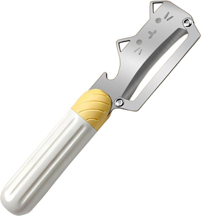 Vegetable Peeler Wooden Handle Sharp Steel Blade with Bottle Opener
