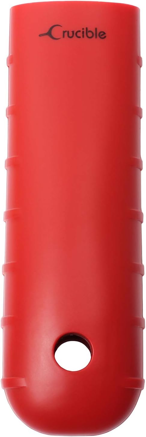 Silicone Hot Handle Holder, Potholder (Extra Thick Red) for Cast Iron Skillets, Pans, Frying Pans & Griddles, Metal and Aluminum Cookware Handles - Sleeve Grip, Handle Cover