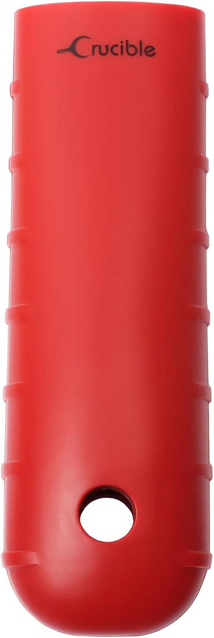 Silicone Hot Handle Holder, Potholder (Extra Thick Red) for Cast Iron Skillets, Pans, Frying Pans & Griddles, Metal and Aluminum Cookware Handles - Sleeve Grip, Handle Cover