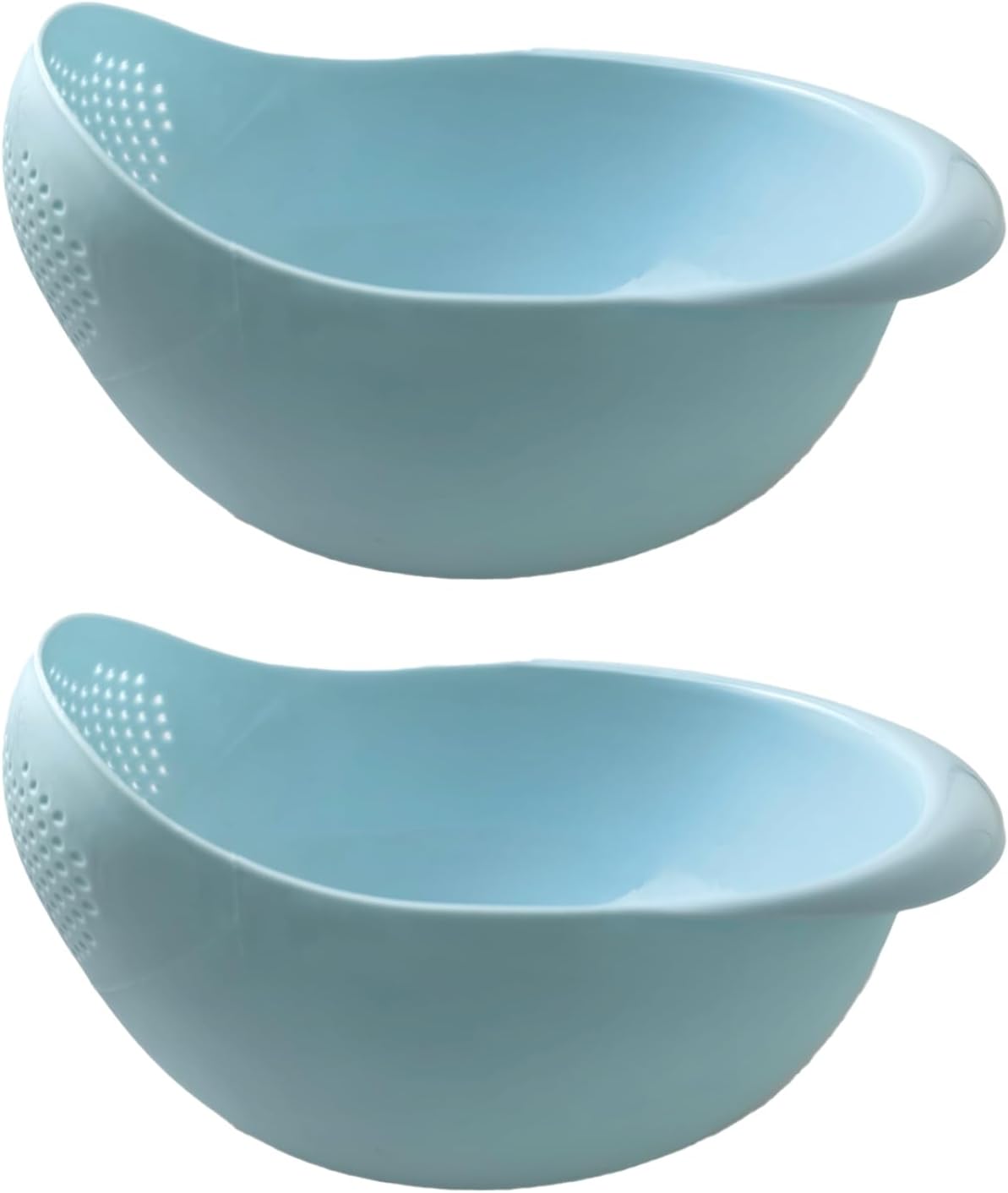 2-in-1 Rice Colander, Vegetable and Fruit Cleaning Filter Basket, 2Piece Sturdy and Easy-To-Use Food Grade Kitchen Tool Accessories (Pink+white, Small)