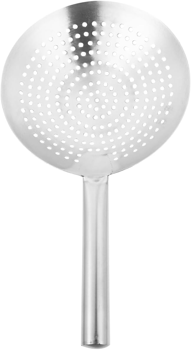 Cabilock Stainless Steel Skimmer Spoon, 17.12 Inch Fine Mesh Slotted Strainer with Long Handle for Frying, Hot Pot, Pasta, Dumplings and Kitchen Cooking