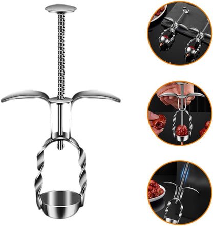 Stainless Steel Date Pitter Tool, Ergonomic Press for Cherries and Dates