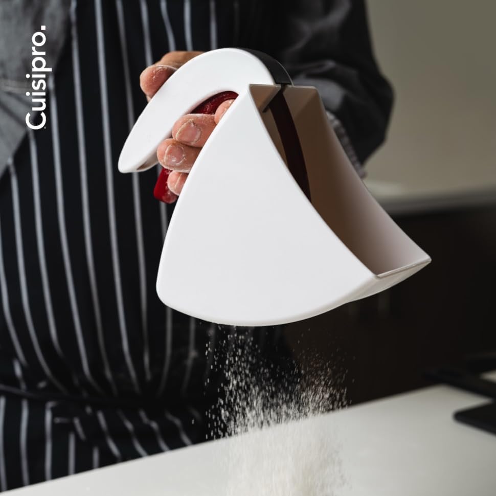 Cuisipro Scoop and Sift Flour Sifter, White, 3 cups, Medium