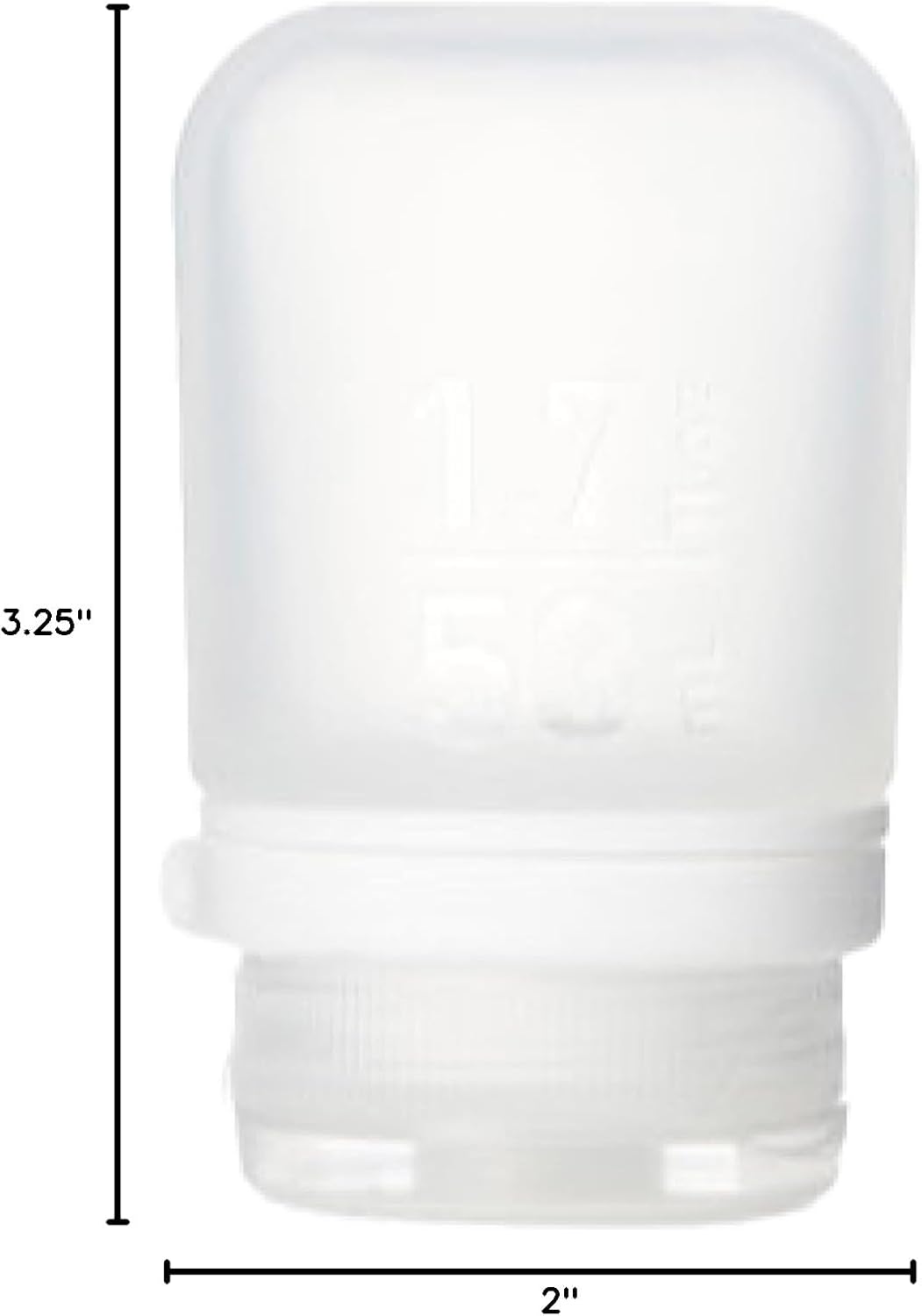 humangear GoToob+ (XL) | Refillable Silicone Travel Bottle | Locking Lid | Food-Safe Material | Blue, XL (6 fl.oz.; 177ml)