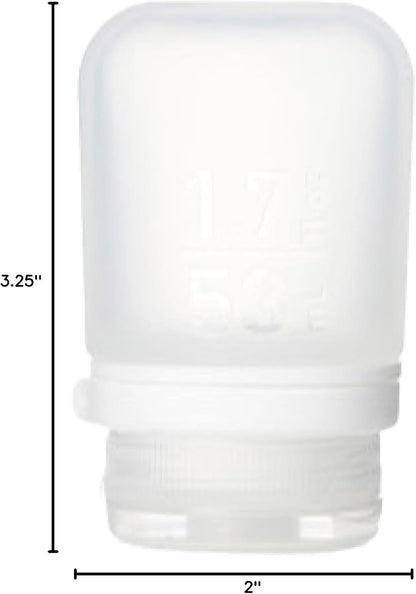 humangear GoToob+ (XL) | Refillable Silicone Travel Bottle | Locking Lid | Food-Safe Material | Blue, XL (6 fl.oz.; 177ml)