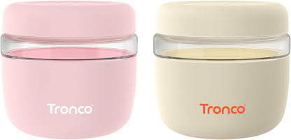 Tronco 24 oz Glass Food Storage Containers with Lids, Airtight, Leak & Spill Proof Glass Lunch Bowls for Meal Prep, Salad, Yogurt, Soup & Stew, Microwave & Dishwasher Safe, BPA-Free, Set of 1
