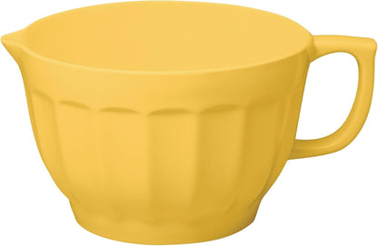UP 4.3 Quart Latte Style Melamine Batter Bowl with Pour Spout and Handle, Professional Mixing Bowl with Non-Slip Base, Ideal for Pancake and Cake Batter, 11.5 x 8.75 Inch, Mint Blue