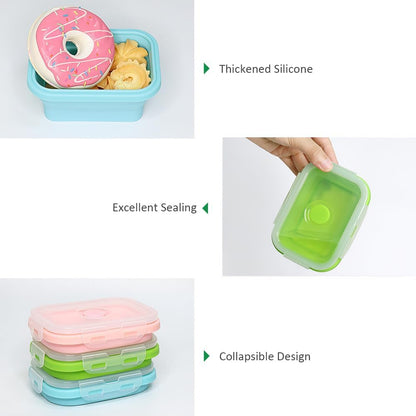 Alimat PluS 40.5oz Silicone Collapsible Food Storage Containers with Lids, 3 Pack Set 1200ml Folding Large Meal Prep Lunch Containers, Microwave, Freezer and Dishwasher Safe
