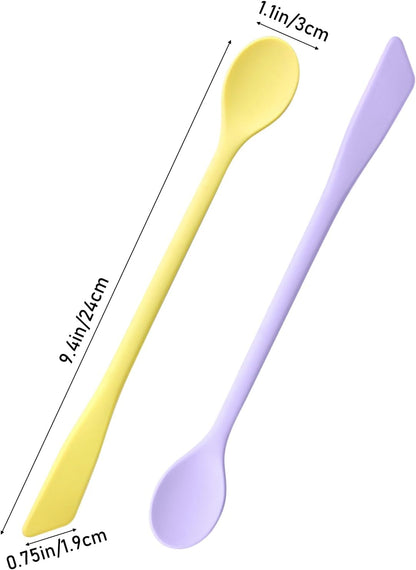 4 Pcs Mini Silicone Spatulas, Jar Spatula Silicone Small Spatulas