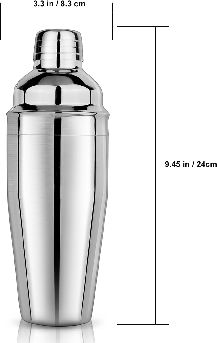 24oz Cocktail Shaker Set Martini Shaker Set Bartender Set with Margarita Mixer Drink Shaker, Measuring Jigger and Mixing Spoon - Professional 18/8 Stainless Steel Bar Tools for Mixed Drinks