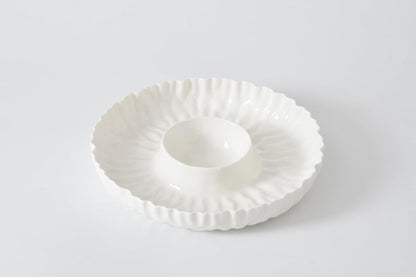 Pampa Bay Mascali Bianca Chip & Dip, 13"" D x 2"" tall, Small, White