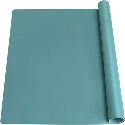 Extra Large Silicone Mat, 31.5x23.6 Inch Heat Resistant Mat for Kitchen Counter, Non Stick Silicone Baking Mat for Dough and Pastry, Thick Silicone placement Countertop Protector, Black countertop mat