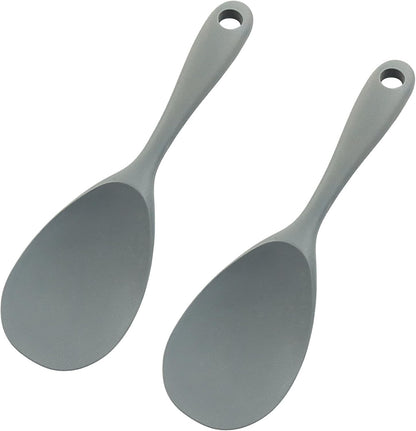 Silicone Rice Spoon Rice Paddle, White, 2 Pcs
