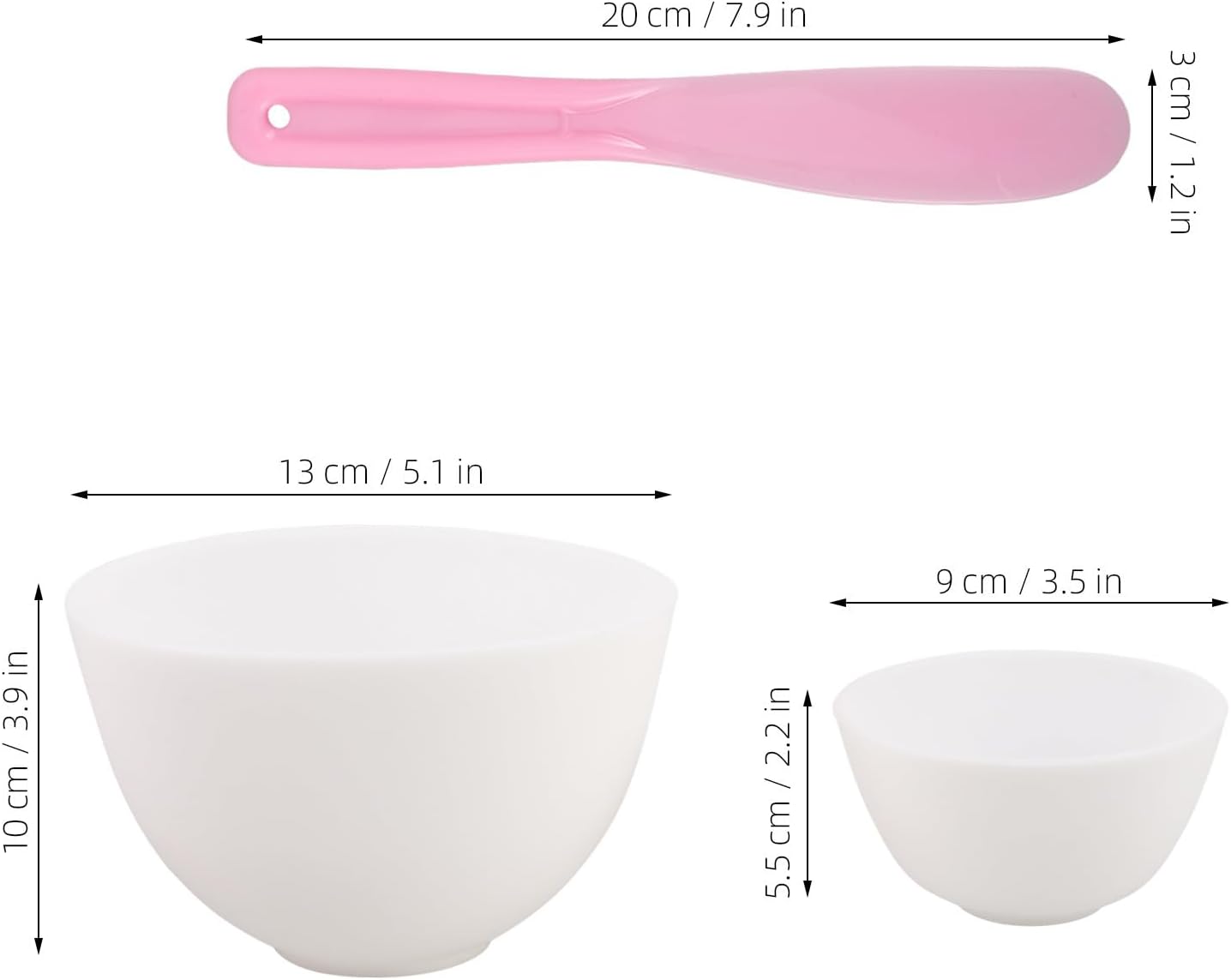 Diy Face Mask Bowl Set: 6pcs Silicone Mixing Bowl for Facials with Mask Stirring Stick for Estheticians Home Salon Spa