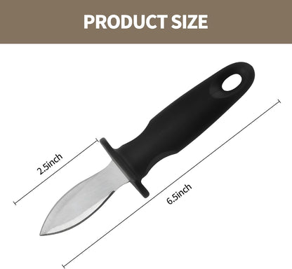 Oyster Knife Shucker Oyster Shucking Tool Perfect for Opening Clams, Mussels, Scallops, Shellfish Ideal for Home Kitchens, Raw Bars & Chefs