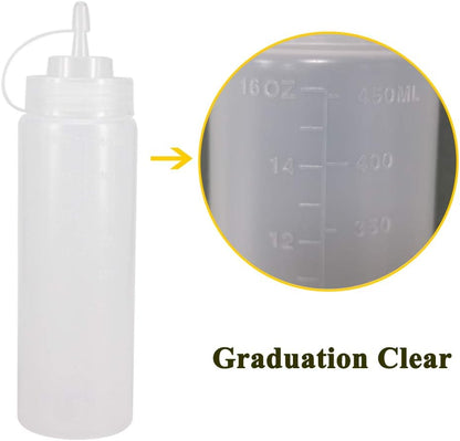 32 oz / 1000 ml Plastic Squeeze Bottles 3-Hole