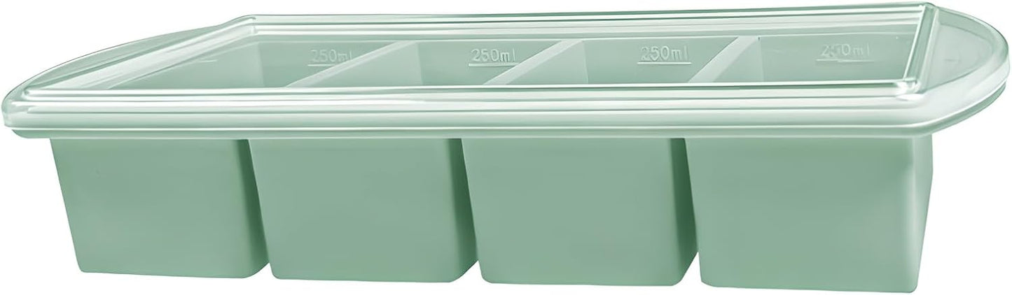 2 Cup Silicone soup Freezer Molds - Non-Stick Meal Prep Trays for Soups, Sauces, Smoothies & Desserts | Easy Release, Dishwasher Safe, BPA-Free (blue, 500ml)