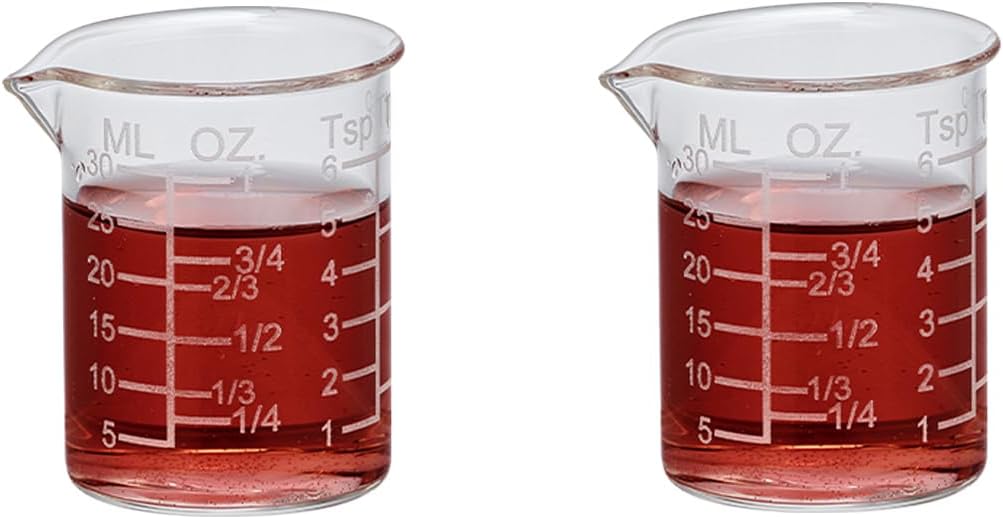 Ackers Etched Graduated Glass Measuring Cup - V-Shaped Spout- High Borosilicate Glass Measuring Cup for Kitchen or Dining, Easy to Read,1000 ML (32 Oz, 4 Cup)