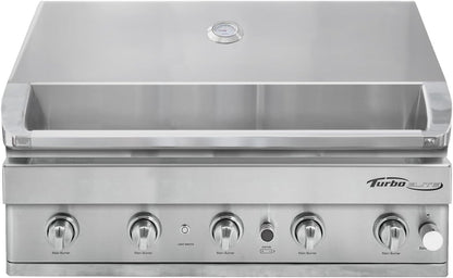 Turbo Elite 38-inch 5-Burner Built-In BBQ Gas Grill - Natrual Gas