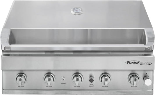 Turbo Elite 38-inch 5-Burner Built-In BBQ Gas Grill - Natrual Gas
