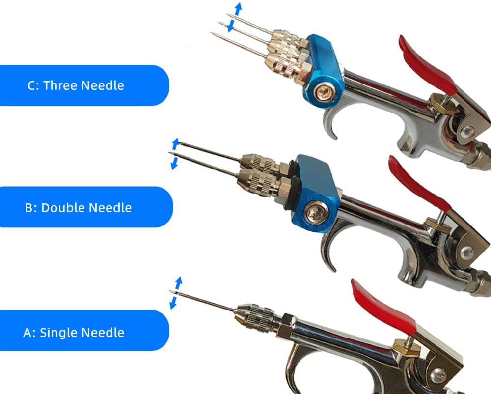 High Pressure Electric Bacon Pump Gun, Meat Saline Syringe Pump Food Grade Electric Injector Meat Processor 60W with 10Pcs Needle (Three Needle)