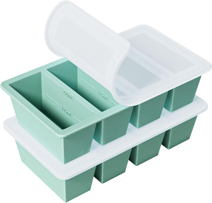 Silicone Freezer Tray for Sauce Cube: GGOW Silicone Freezing Tray for Broth Soup Storage - Freeze 250mL 125mL Souped Portion