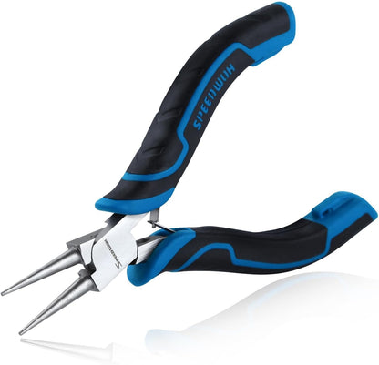 SPEEDWOX Long Reach Bent Needle Nose Pliers With Smooth Jaw Angled Needle Nose Pliers For Jewelry Making Fish Bone Pliers Tweezers Bent Chain Nose Pliers For Wire Bending And Small Object Gripping
