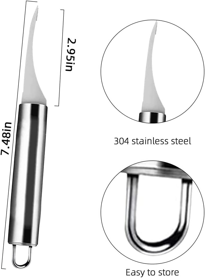 4 PCS Shrimp Deveining Tool, Stainless Steel Shrimp Deveiner Shrimp Peeler Kitchen Tool, Shrimp Thread Knife Peeling Set for Shrimp Prawn Shell Cleaning And Peeling