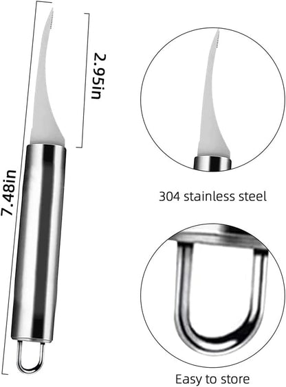 4 PCS Shrimp Deveining Tool, Stainless Steel Shrimp Deveiner Shrimp Peeler Kitchen Tool, Shrimp Thread Knife Peeling Set for Shrimp Prawn Shell Cleaning And Peeling