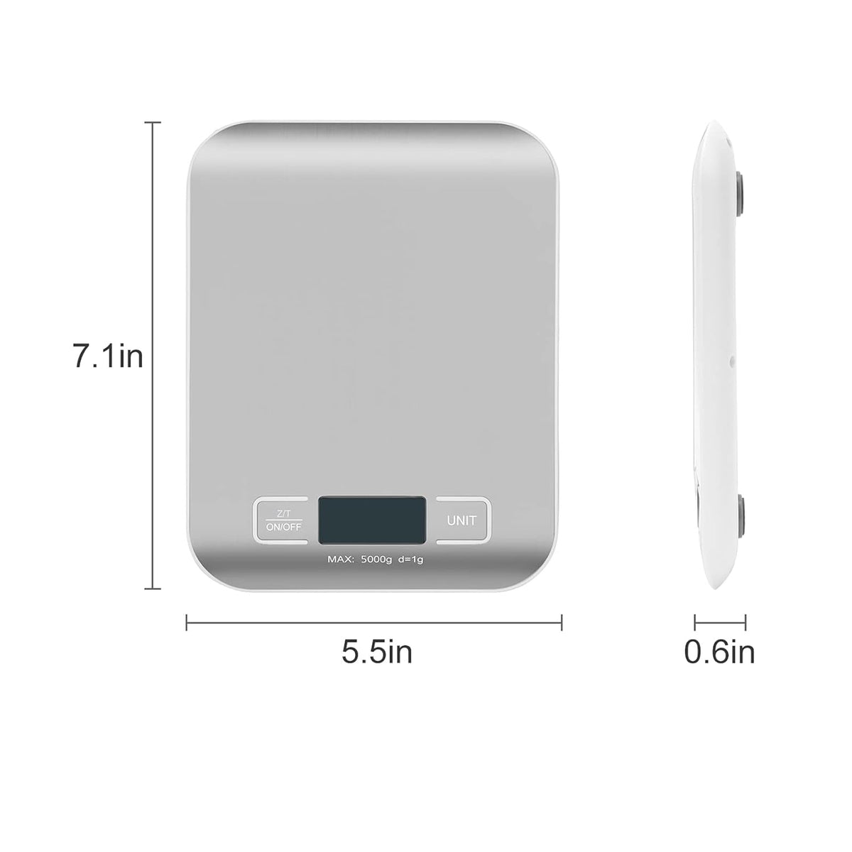 Digital Shipping Scale,Stainless Steel Panel, Accurate Portable Postal Scale for Packages, Small Business,Kitchen, Food, Handmade, Liquids, and Boutique (Rose Gold Battery(5kg/1g))