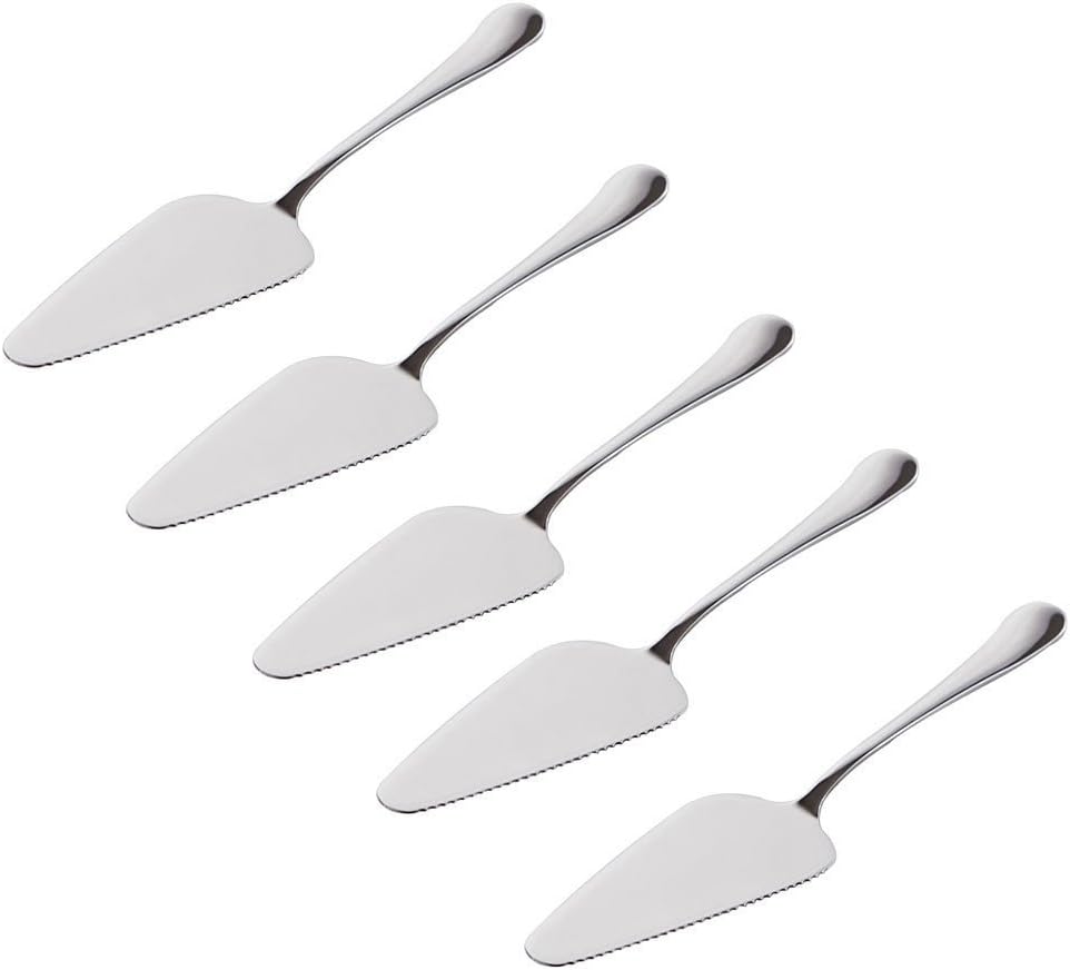 YTYKINOY Pack of 5 Stainless Steel Pie Pizza Cake Pastry Server 8.9inch Pie Pizza Cake Dessert Shovel Cutter