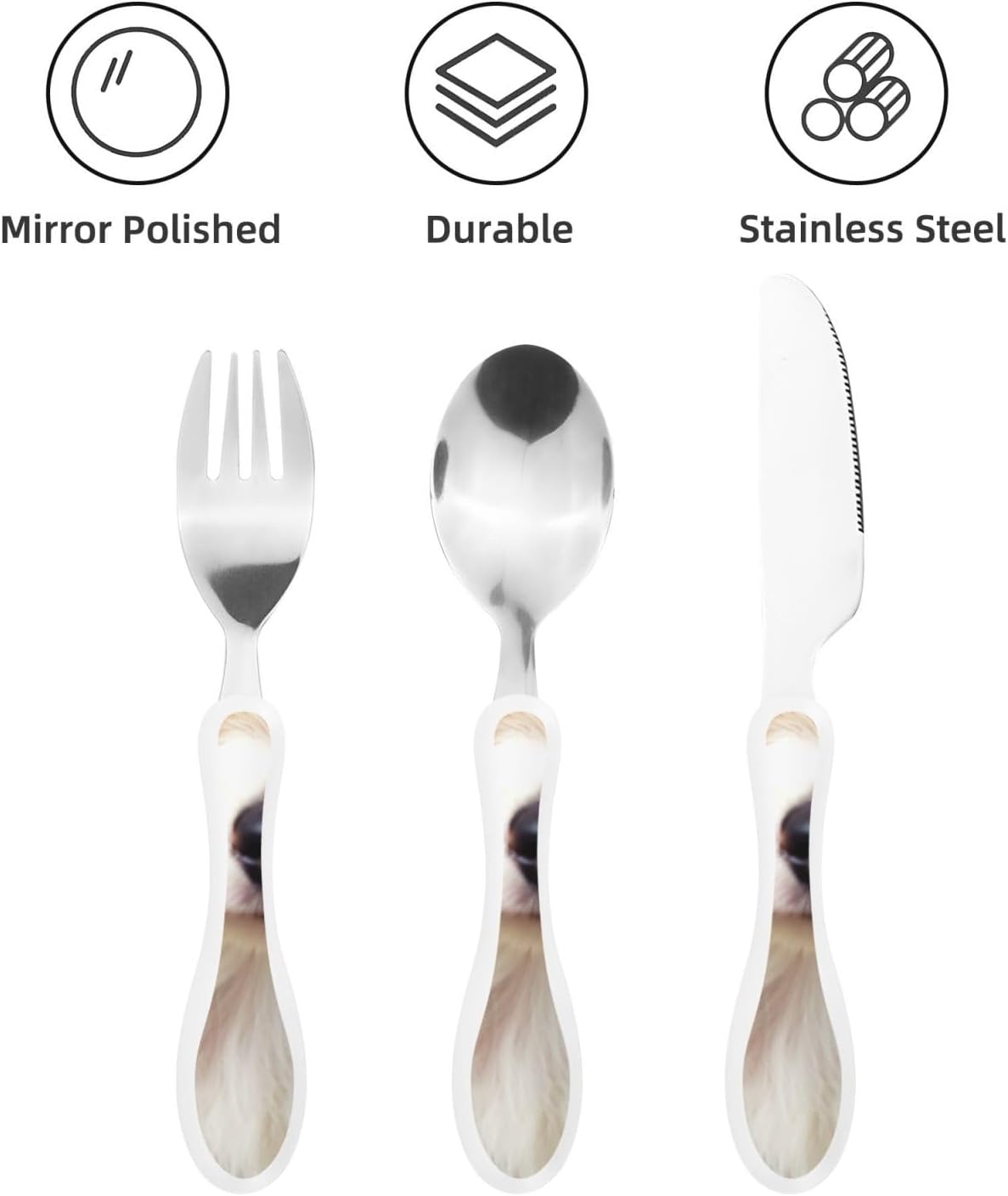 3-Piece Kids Silverware Set With Storage Case, Stainless Steel Reusable Children Safe Knife Spoon Fork Set Parrots On Branches Children Flatware Set For Kids Lunch Box