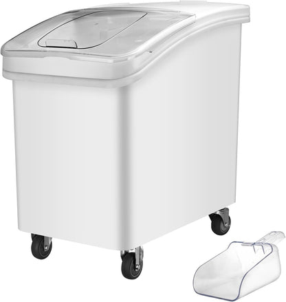 Ingredient Storage Bin,21 Gallon Dispenser Bin with Scoop for Dry Food, Sugar, Baking Supplies,Kitchen Rice Cereal Flour Bin,BPA Free,Pet Food Storage Container,Dog Cat Birds Food (21 Gallon)