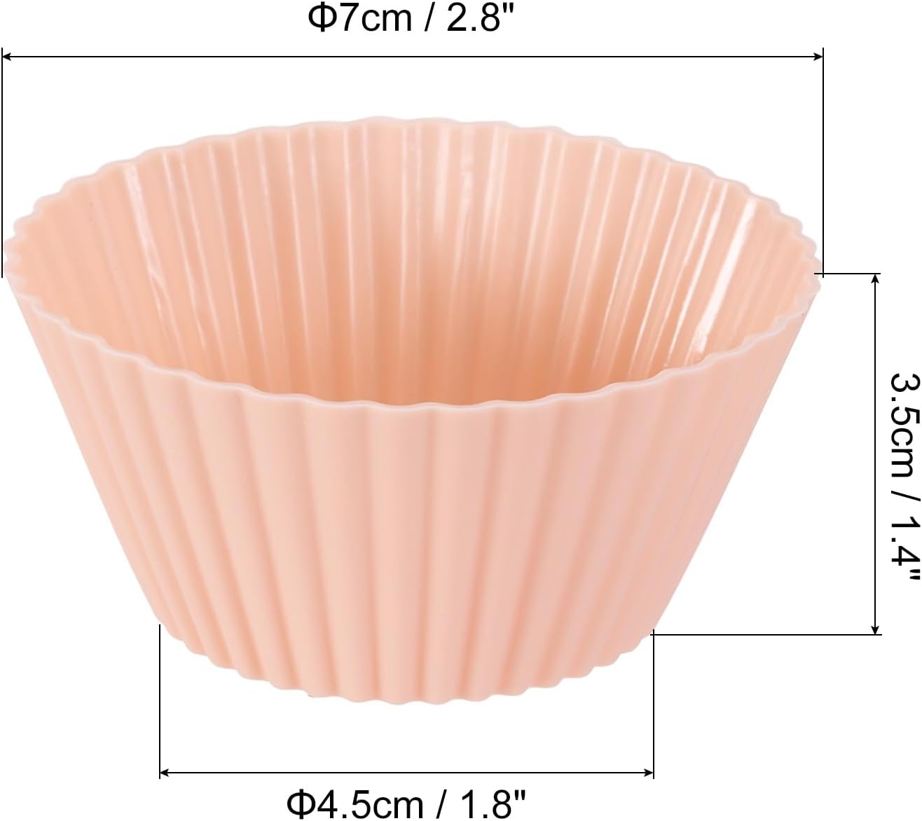 uxcell 18Pcs Silicone Cupcake Liners, Non-Stick Baking Cups, for Cooking Eggs, Baking Muffins and Make a Cake(Pink)