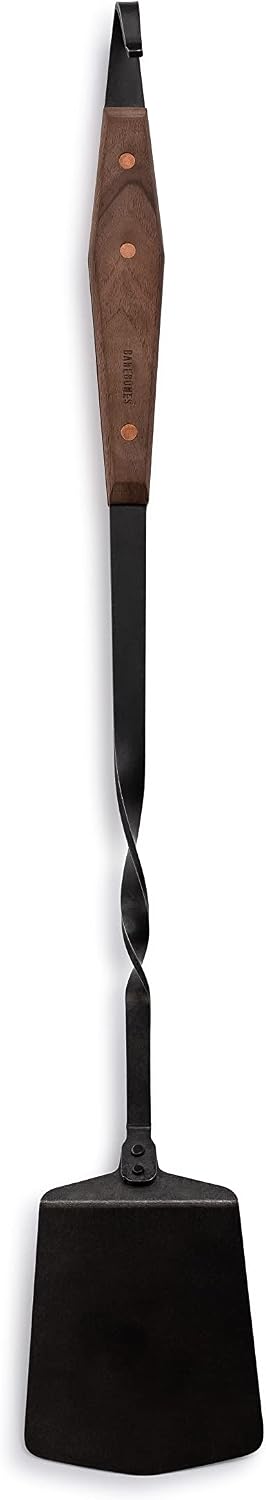 Barebones Cowboy Grill Spatula - Heavy Duty Stainless Steel Turner with Wide Flat Head and Non-slip Handle for Outdoor Cooking