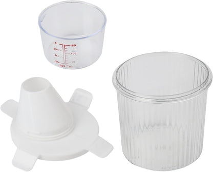 Food Cereal Storage Container With Pour Spout And Measuring Cup, Airtight Plastic Rice Dispenser For Pantry, Grains(Small+Medium+Large)