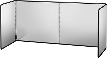 Splatter Guard for Frying Non-Stick 3 Sided Foldable Grease Splatter Screen Stainless Steel Backsplash Anti Splatter Shield Guard for Stove Screen Protector for Frying Stove Top Wall Easy to Clean - S