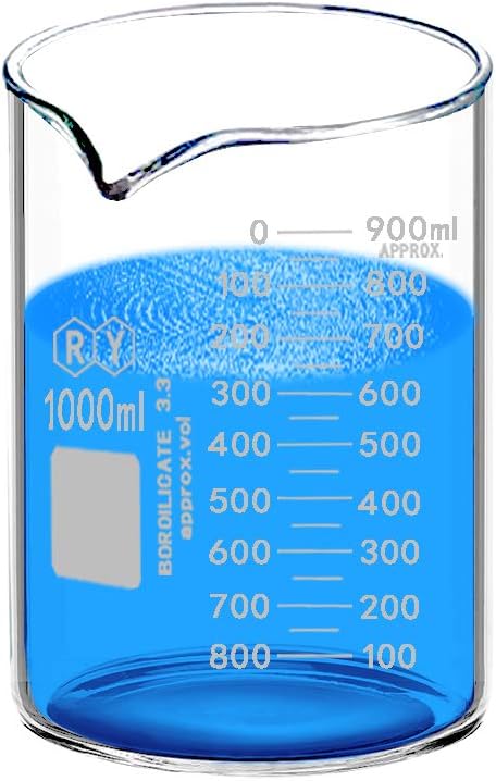 Graduated Glass Measuring Low Form Beaker Set (50ml+100ml+250ml)