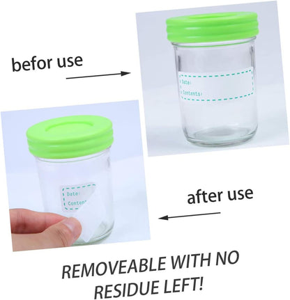Housoutil Food Storage Date Labels 500 Piece Roll Removable Kitchen Refrigerator Stickers for Easy Organization No Residue for Food Containers and Grocery Storage