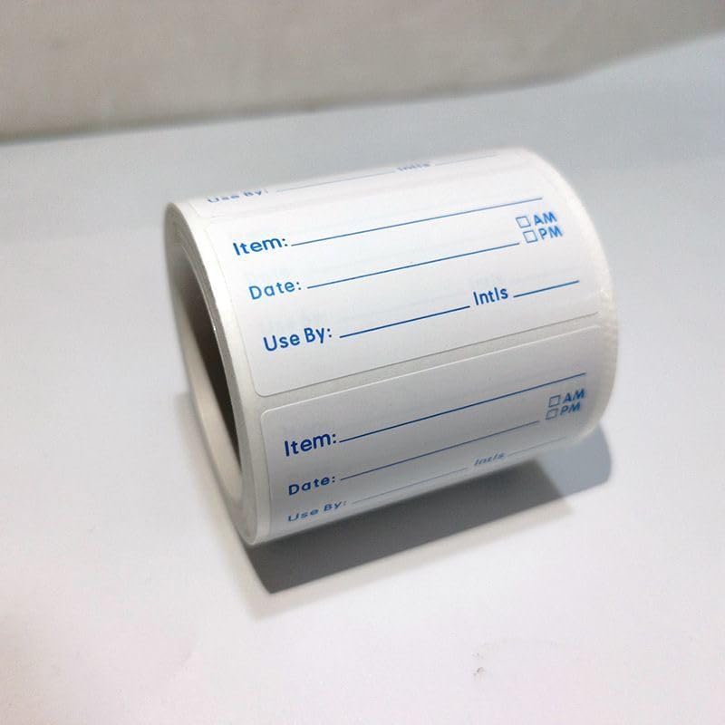 500PCS Removable Freezer Labels,Waterproof Blank Date Stickers for Food Containers Jars Pantry(Blue)