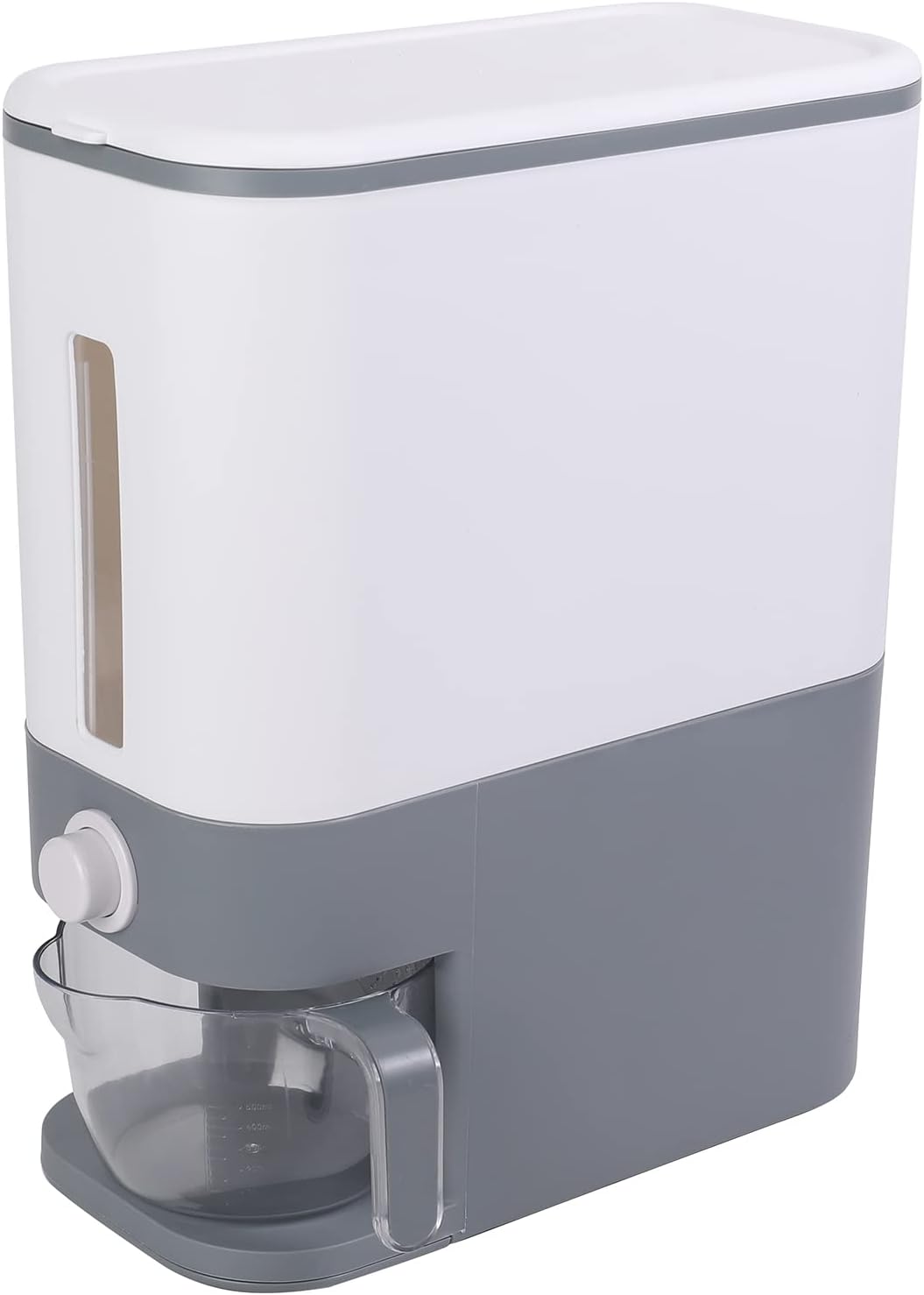 Sooyee 23 Lbs Rice Dispenser with Measuring Cup and One Drawer Food Storage Containers for Rice, Corn,Soybean & Oatmeal,Airtight, Moisture Proof