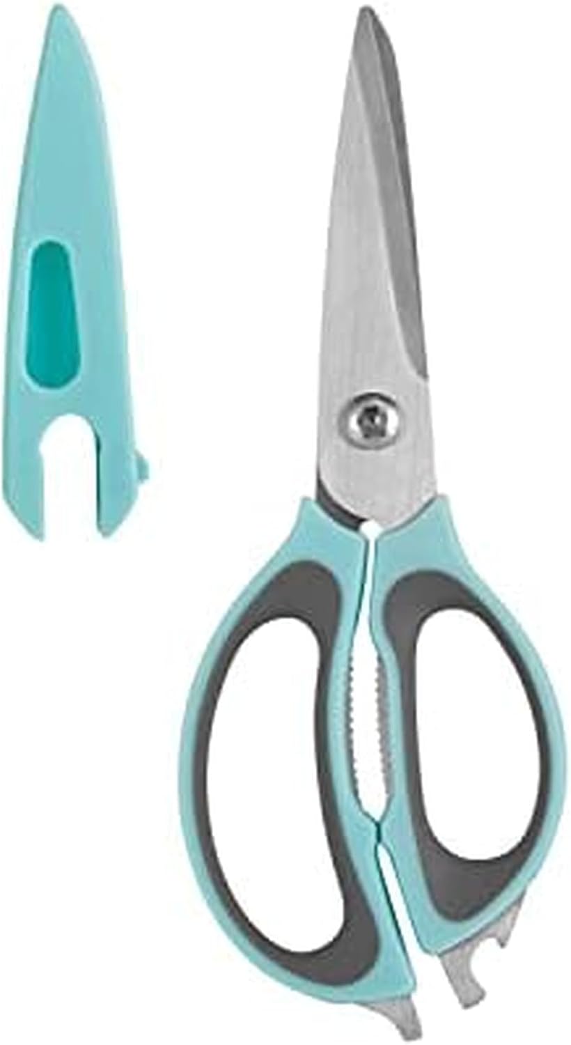 Farberware 4-in-1 Kitchen Scissors, High Carbon Stainless Steel, Black