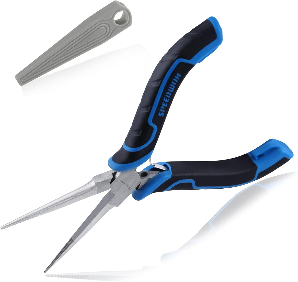 SPEEDWOX Long Reach Bent Needle Nose Pliers With Smooth Jaw Angled Needle Nose Pliers For Jewelry Making Fish Bone Pliers Tweezers Bent Chain Nose Pliers For Wire Bending And Small Object Gripping