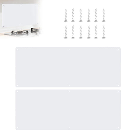 Stainless Steel Stove Backsplash, Kitchen Splatter Shield Silver 12"x16"